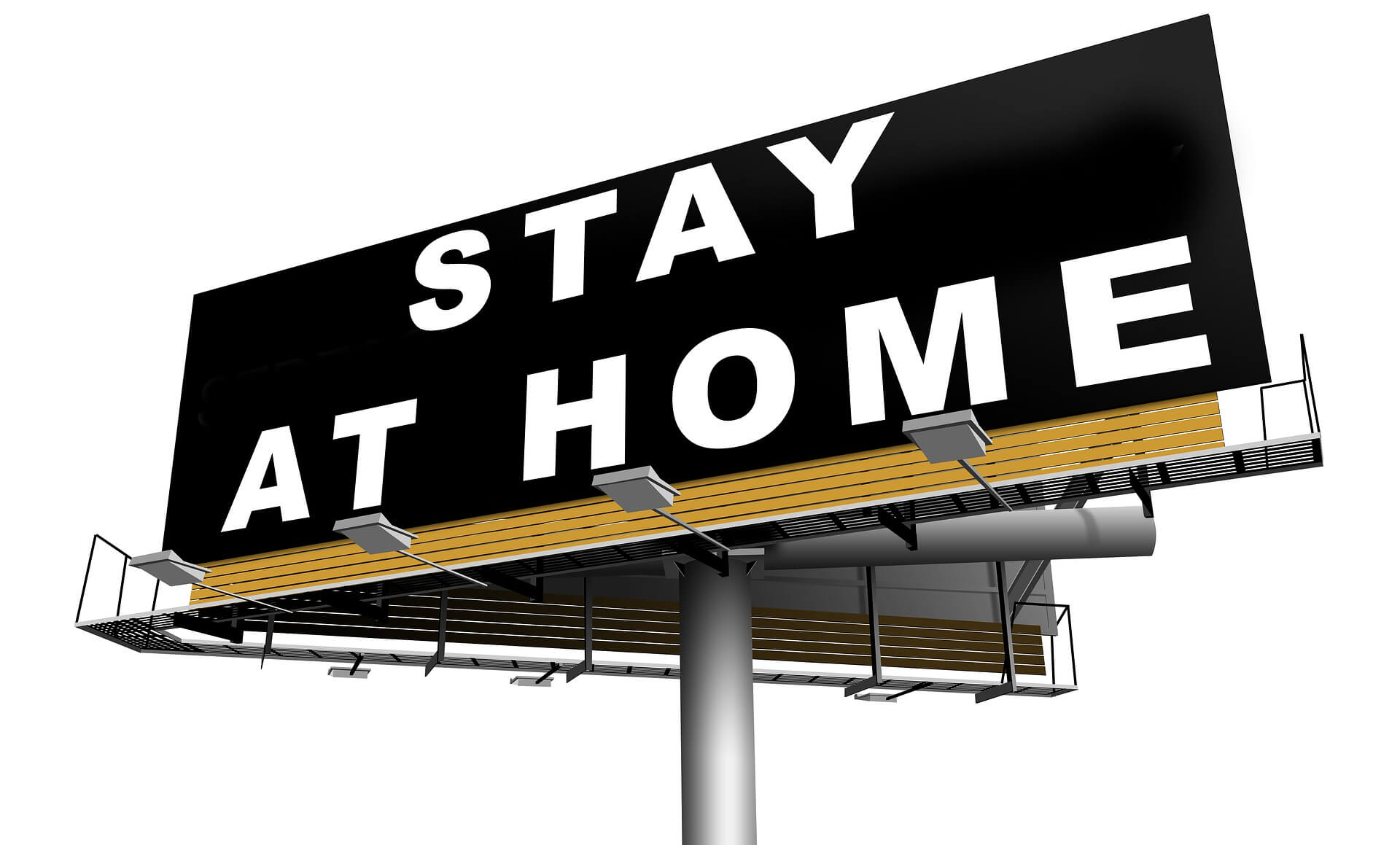 Stay at home sign