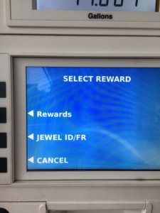 Gas Rewards Select Reward Screen